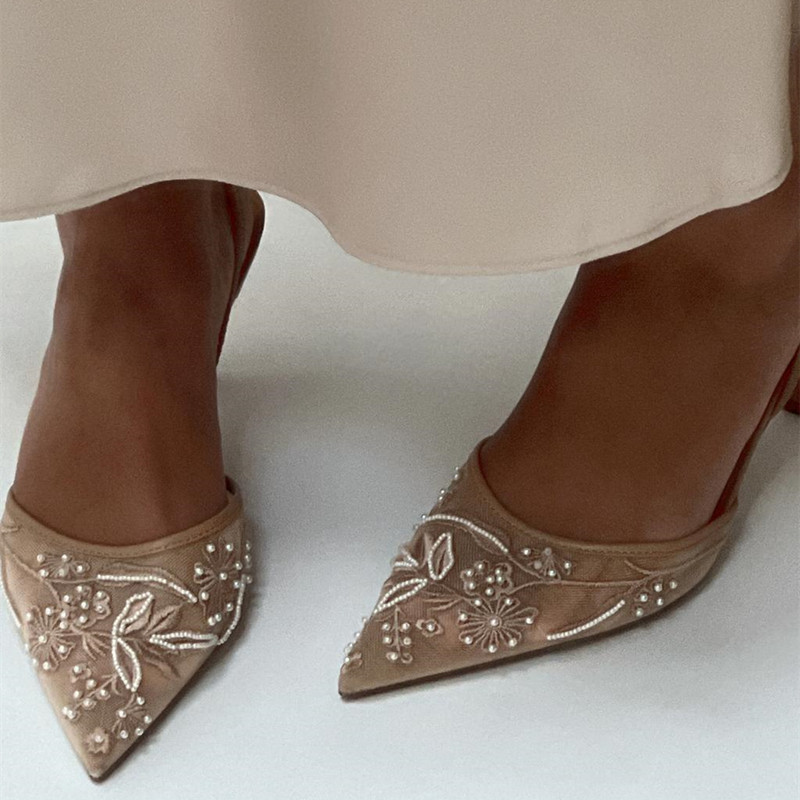 Women Shoes Brands - Summer and Autumn Pointed Fine Heel