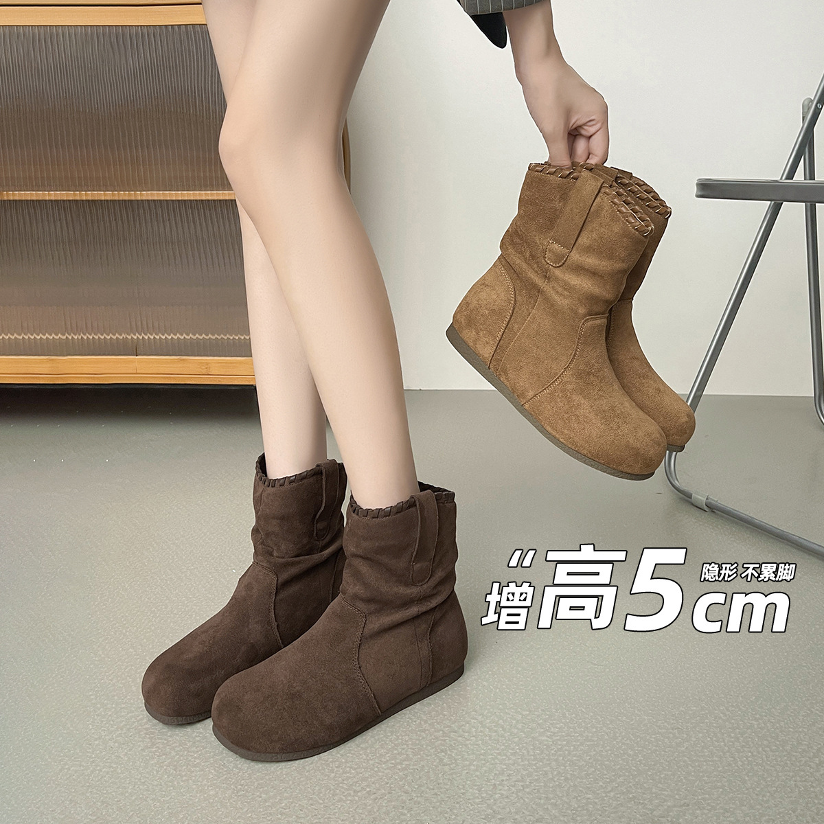 Sock Boot Women - Retro Stacked Women's Boots 2025 Autumn/Winter