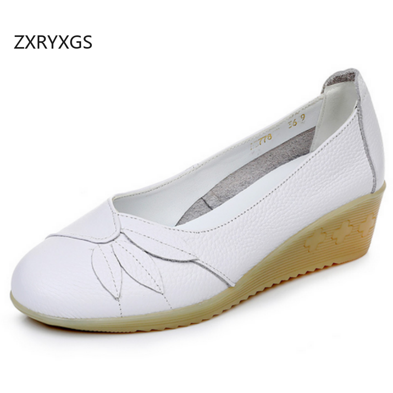 Women Shoes Size 4 In Cm - ZXRYXGS Premium Genuine Leather White Shoes