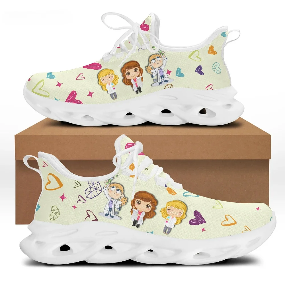Mesh Sneaker Women - Cute Cartoon Doctor Nurse Shoes for
