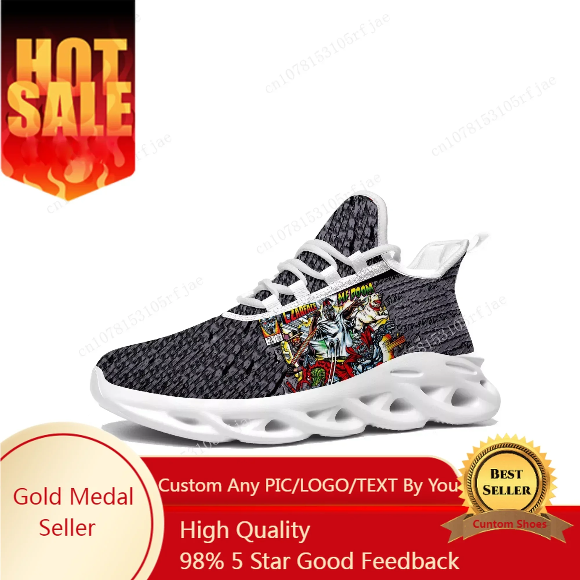 Mesh Sneaker Women - MF Doom Flats Sneakers Mens Womens