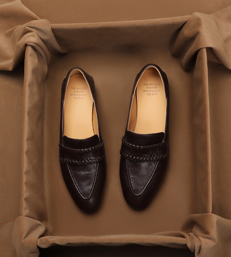 SHOEBOX Retro soft sheepskin o - Women'S Shoes Peep Toe ulasan dan harga