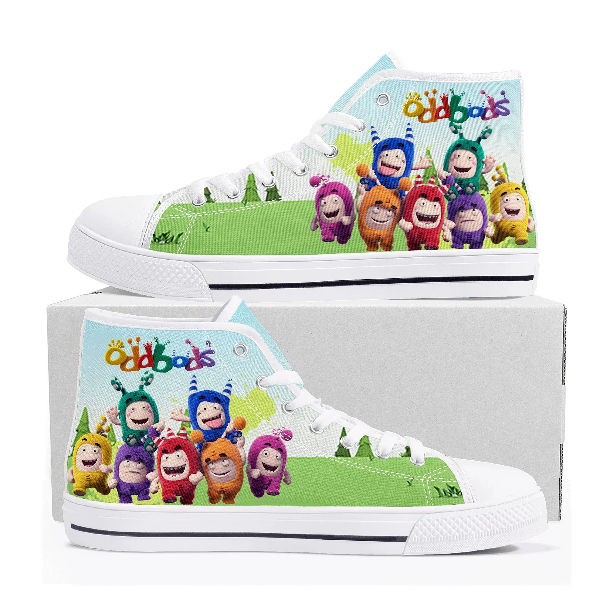 Oddbods High Top Sneakers Mens - Women Shoes Singapore ulasan dan harga