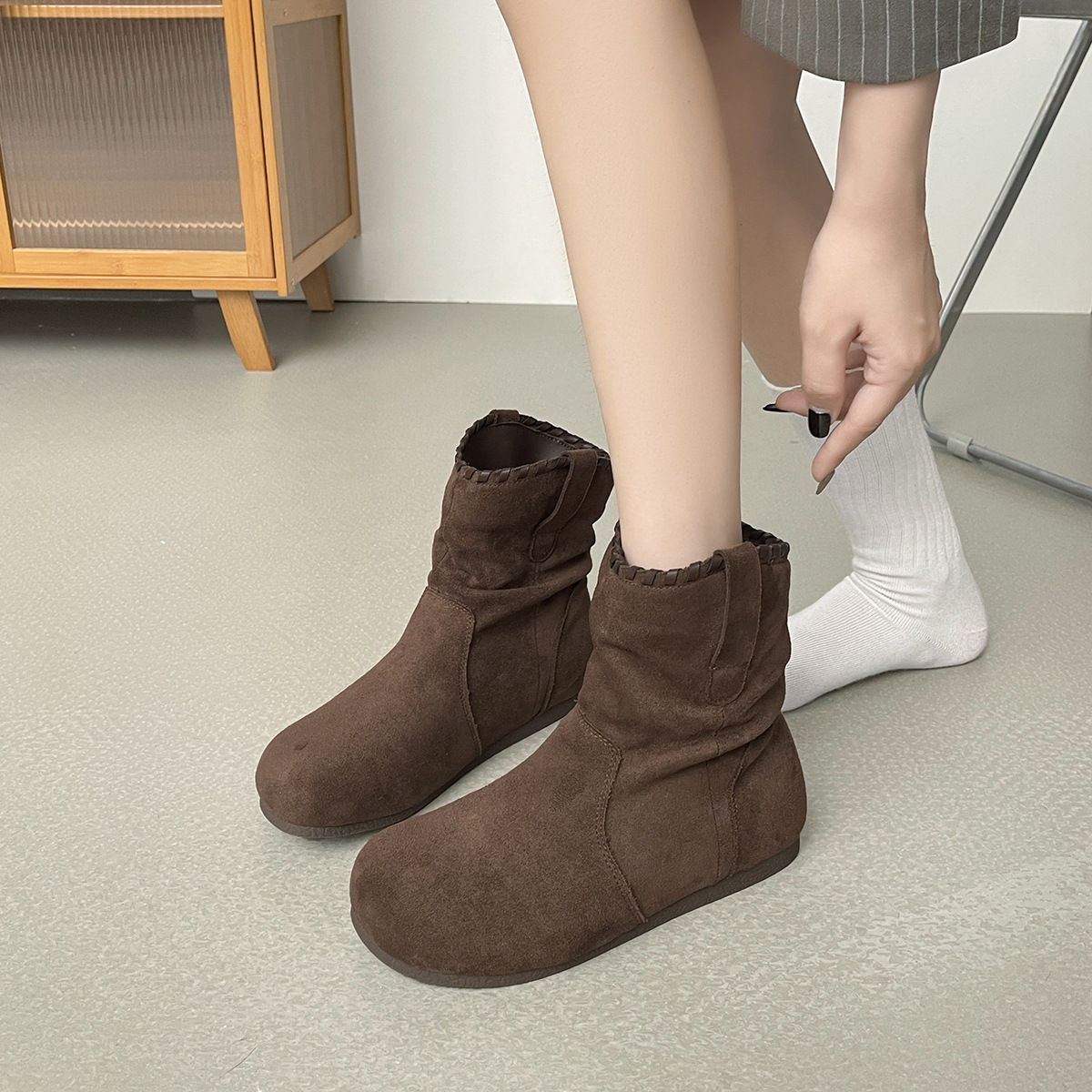 Retro Stacked Women's Boots 20 - Sock Boot Women ulasan dan harga