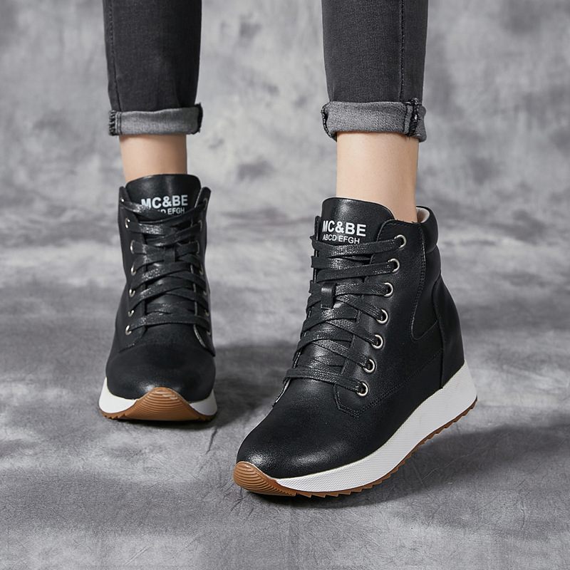 7CM Genuine Leather Women Ankl - Mesh Sneaker Women ulasan dan harga