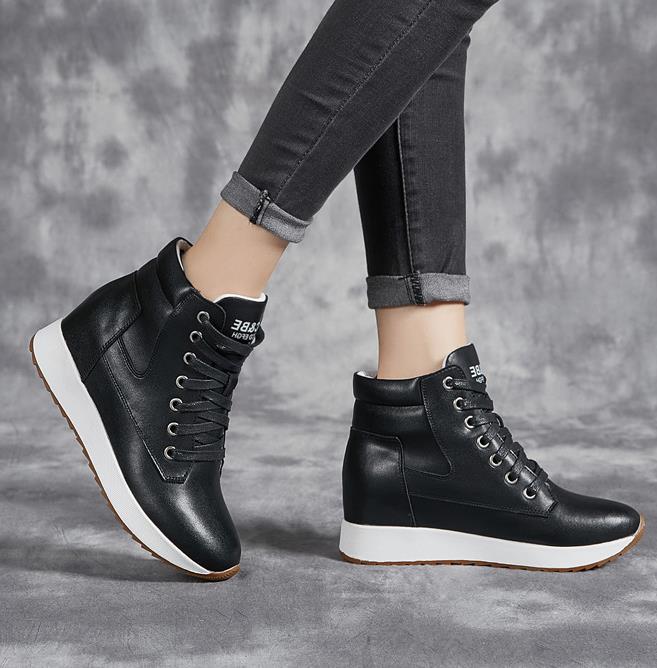 7CM Genuine Leather Women Ankl - Mesh Sneaker Women ulasan dan harga