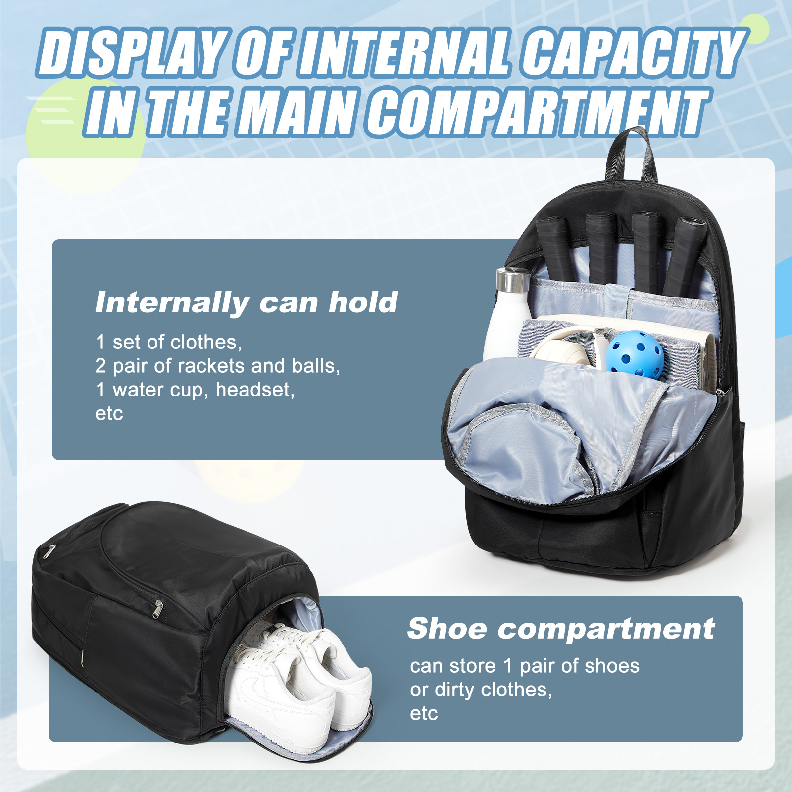 Tennis Bag Tennis Backpack 2 R - Women'S Shoes To Men'S ulasan dan harga
