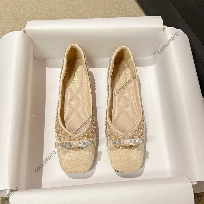 Women's Square Toe Beaded Rhin - Women Shoes Elegant ulasan dan harga