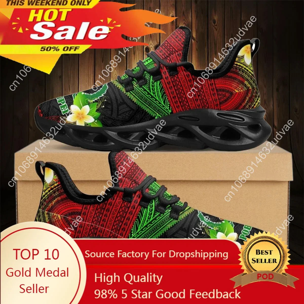 Polynesian Pohnpei Plumeria De - Mesh Sneaker Women ulasan dan harga