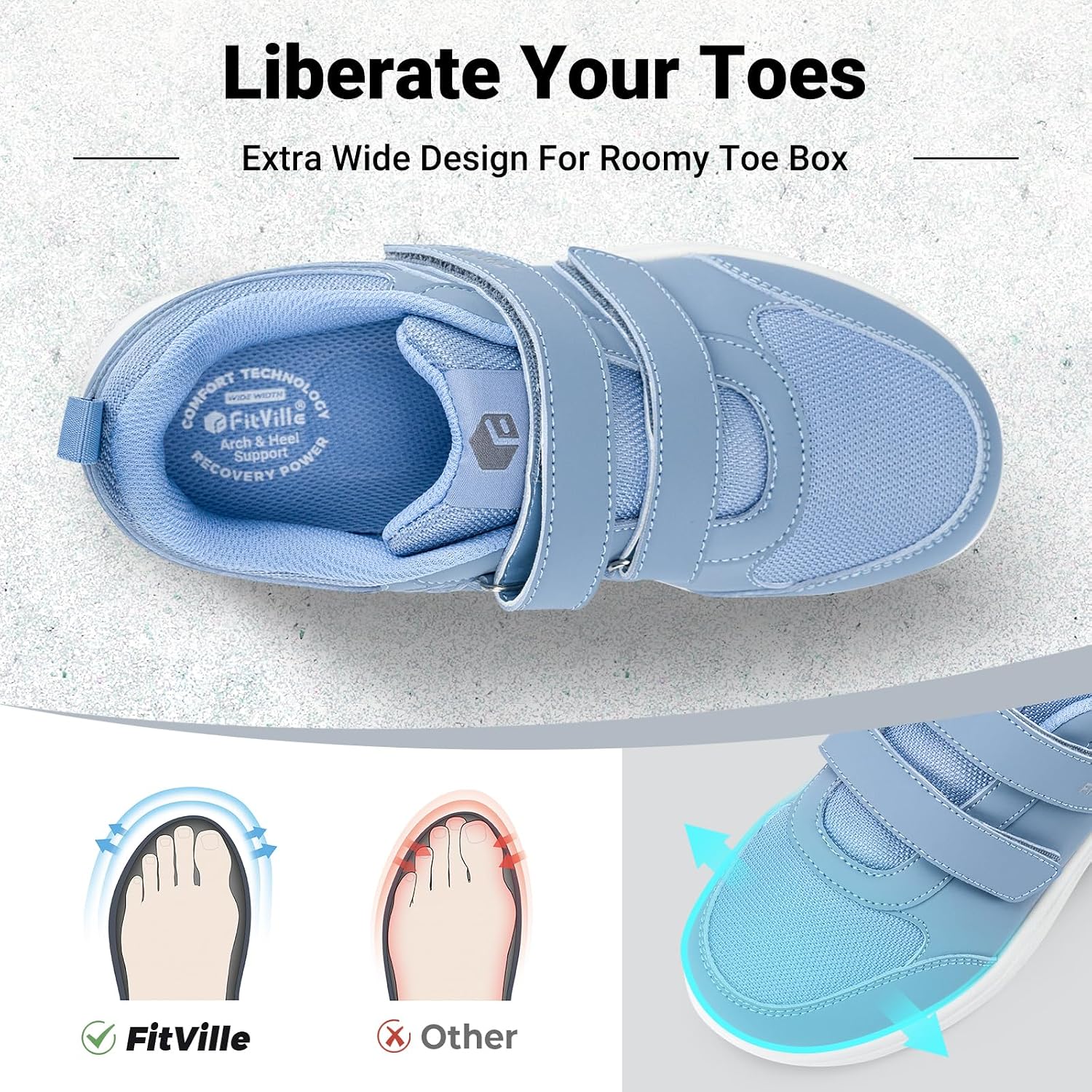 FitVille Women'S Wide Fit Diab - Women'S Shoes For Wide Feet ulasan dan harga