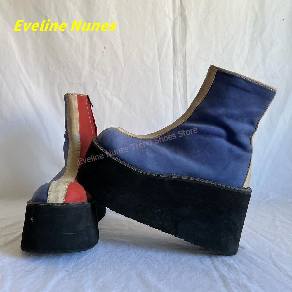 Y2K Red Blue Platform Ankle Bo - Women'S Shoes Y2K ulasan dan harga
