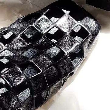 Women Black Caged Flat Sandals - Women'S Shoes To Men'S ulasan dan harga