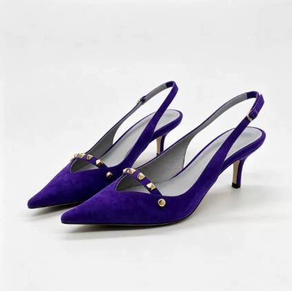 Royal Blue Suede Rivet 4 CM Ki - Women Shoes Size 4 In Cm ulasan dan harga