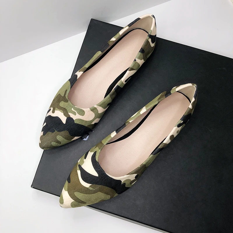 Lady Camouflage Bow Flats For  - Women'S Shoes For Wide Feet ulasan dan harga