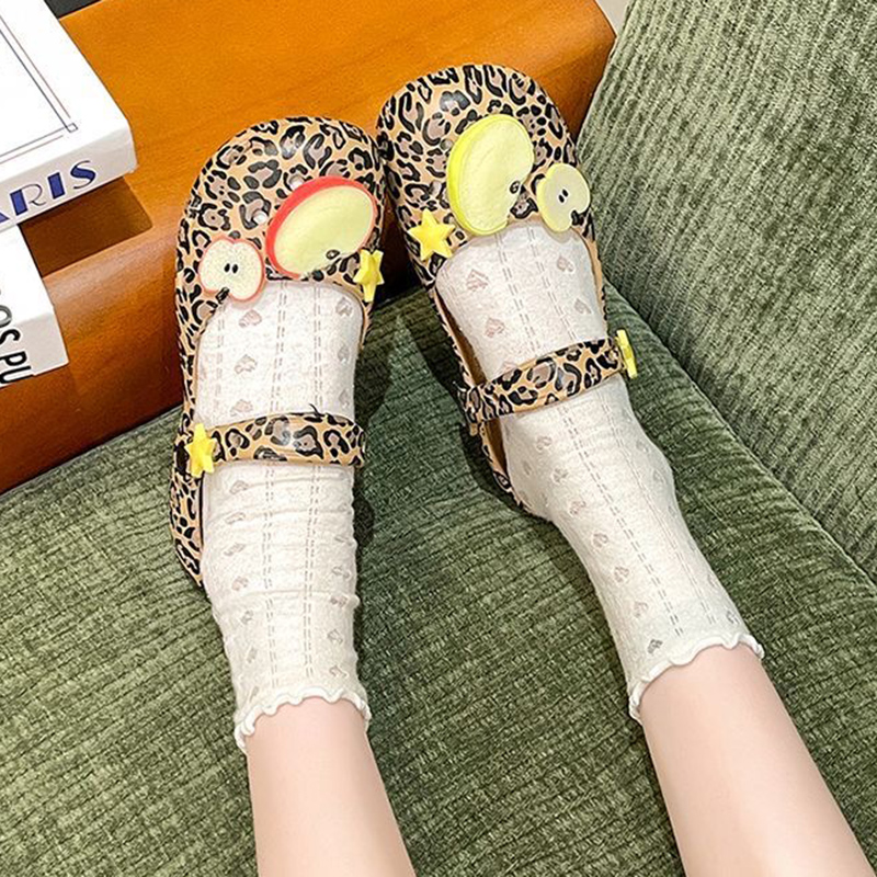Retro Leopard Print Ballet Hol - Women'S Shoes Water Resistant ulasan dan harga