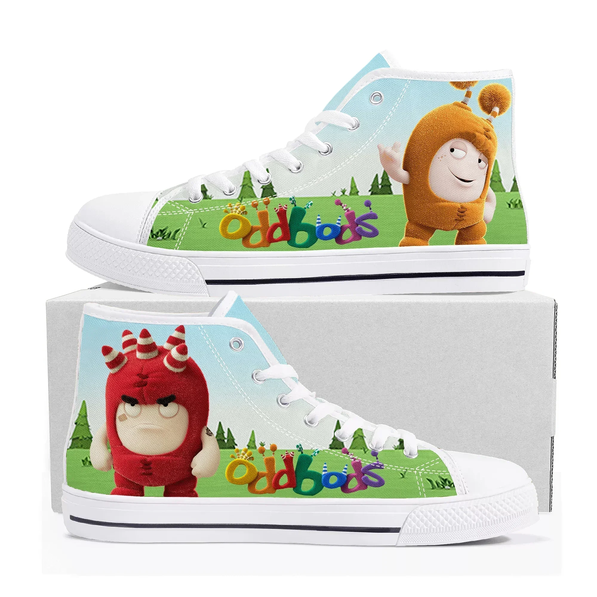 Oddbods High Top Sneakers Mens - Women Shoes Singapore ulasan dan harga
