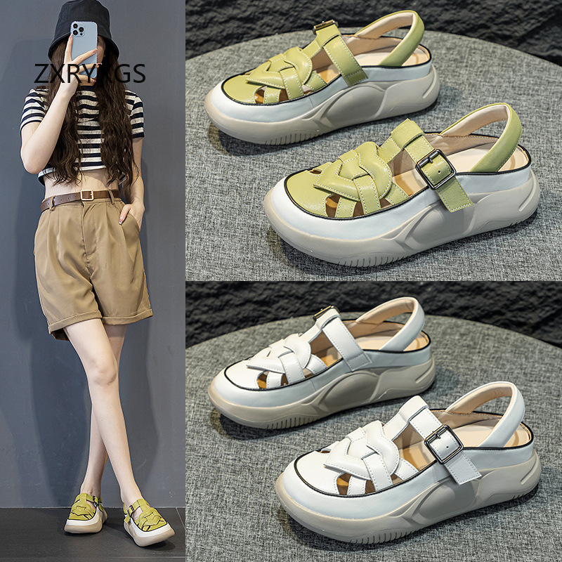 ZXRYXGS New Summer Premium Cow - Women Shoes Size 4 In Cm ulasan dan harga