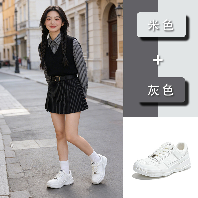 Leather Little White Shoes Spr - Mesh Sneaker Women ulasan dan harga