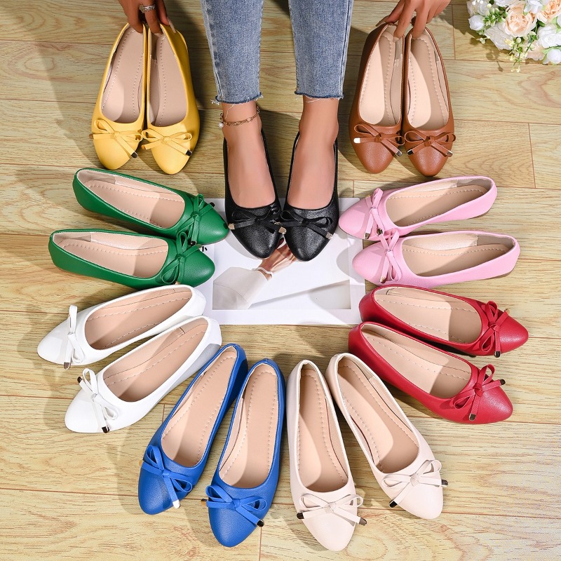 Bow Shallow Mouth Soft Sole Co - Women Shoes Elegant ulasan dan harga