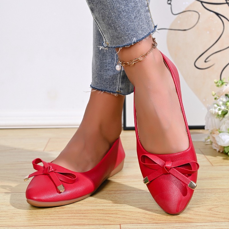 Bow Shallow Mouth Soft Sole Co - Women Shoes Elegant ulasan dan harga