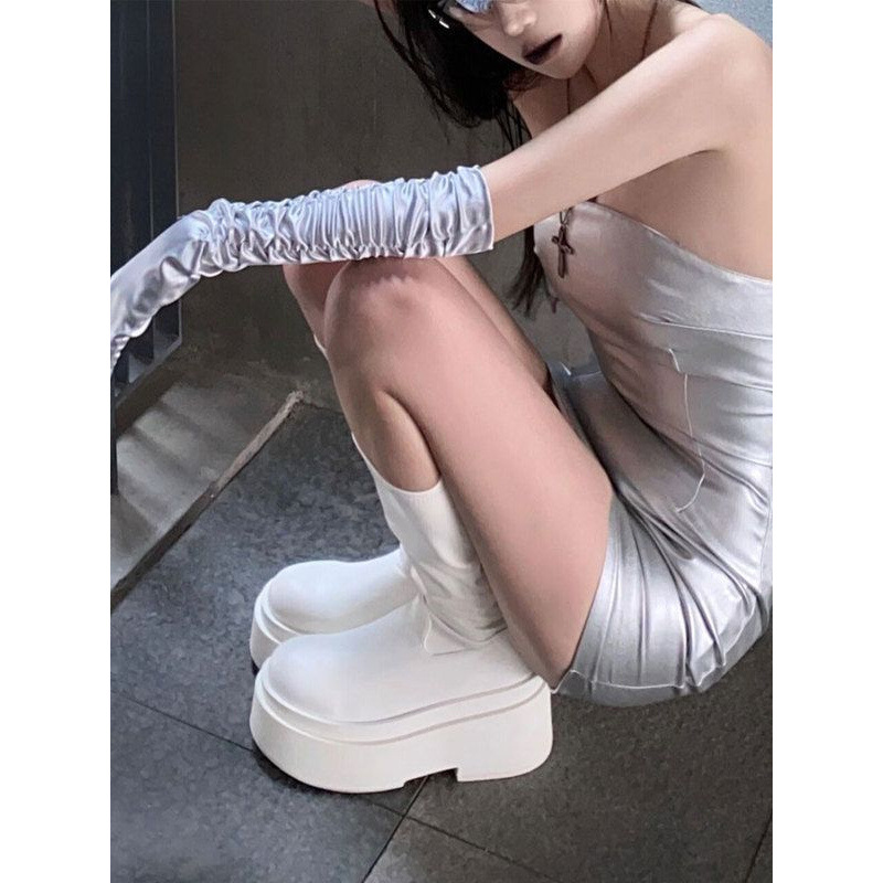 Thick soled long tube boots fo - Sock Boot Women ulasan dan harga