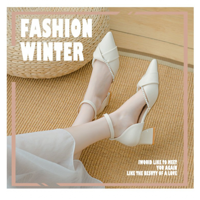 Pearl Ankle Strap High Heels 2 - Women'S Shoes For Wide Feet ulasan dan harga