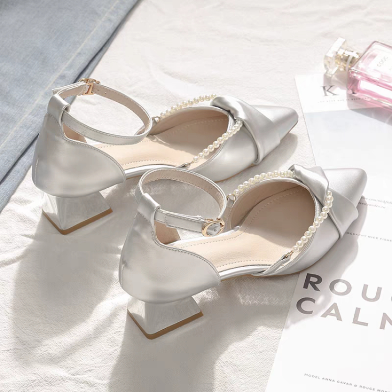 Pearl Ankle Strap High Heels 2 - Women'S Shoes For Wide Feet ulasan dan harga