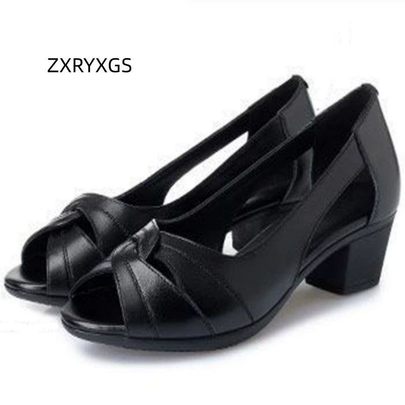 ZXRYXGS 2026 Summer Genuine Le - Women Shoes Size 4 In Cm ulasan dan harga