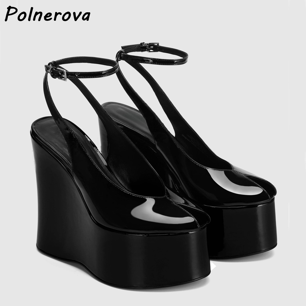 Patent Leather Wedge Platform  - Women'S Shoes Y2K ulasan dan harga