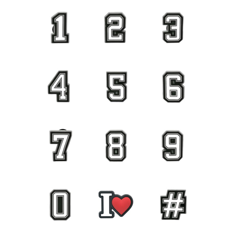 1pcs PVC Number Shoe Charms fo - Women'S Shoes Crocs ulasan dan harga